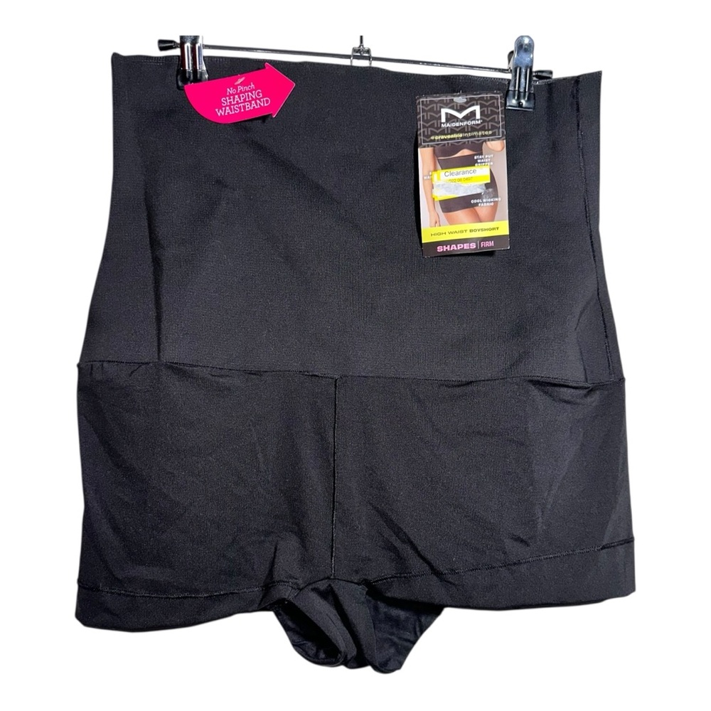 NWT MAIDENFORM‎ High-Waisted Boyshort Shapewear Black - 2X